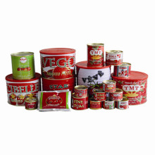 Wholesale 70 G to 4.5 Kg Double Concentrated Canned Tomato Paste with Red Color